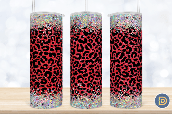 A Christmas Leopard Glitter PNG for Graphics and Crafts