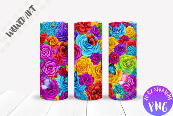 A Designer’s Review of the Colored Flowers Tumbler Wrap Graphic Asset