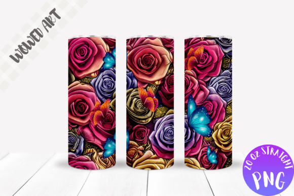 A Floral Gem for Crafters: The Roses Tumbler Wrap Design