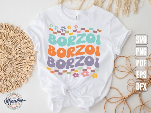 A Groovy Retro Borzoi Embroidery Design in Action