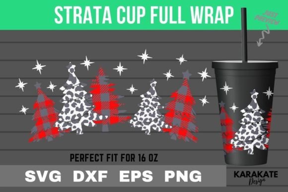 A Plaid Christmas Strata Cup Wrap for Editorial Graphics & Crafts
