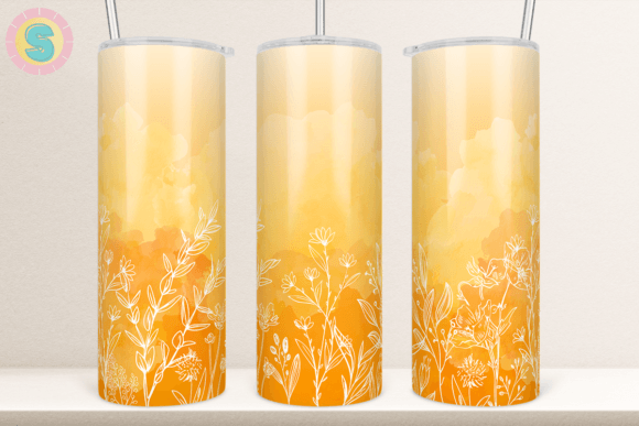 A Professional Review: 20oz Yellow Ombre Floral Tumbler Wrap Graphics