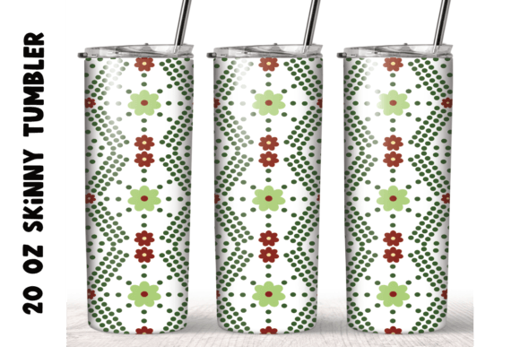 Christmas Flowers Dot Green: A Tumbler Wrap Design Review