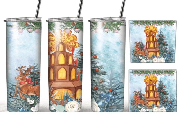 Crafting Brand Magic with a Watercolor Christmas Tumbler Graphic