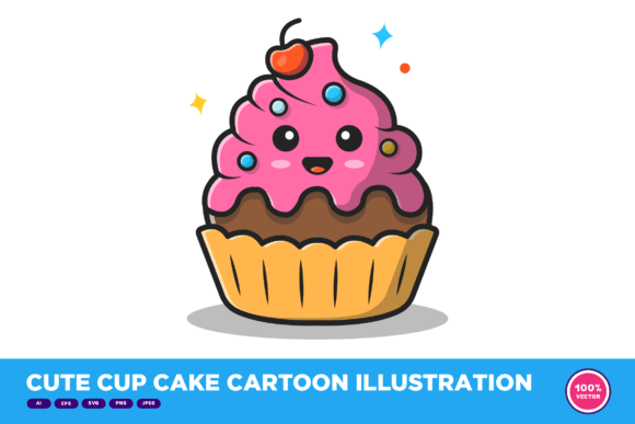 Enhancing Blog Graphics with a Cute Cup Cake Illustration