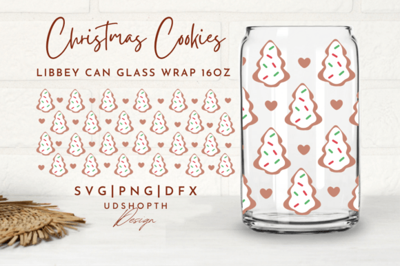 Evaluating Christmas Tree Cookies Can Glass Svg for Crafts & Graphics