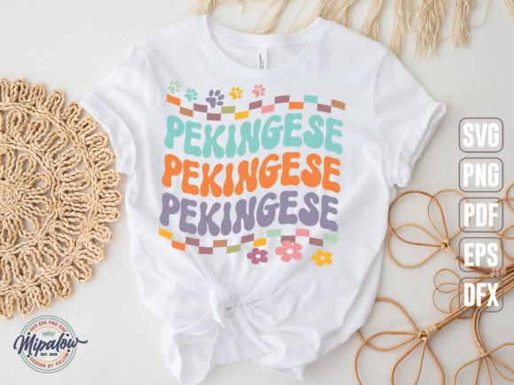 Groovy Pekingese Graphics for Vibrant Crafts & Marketing