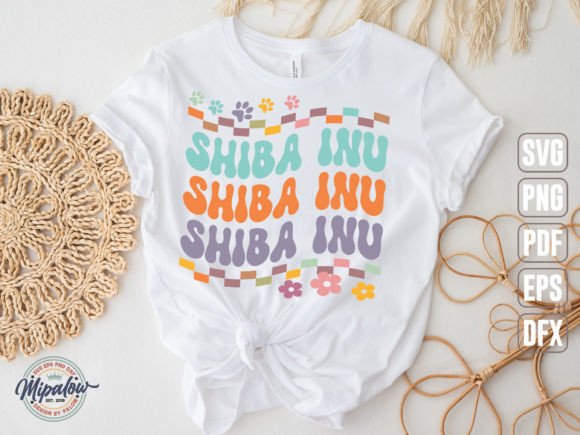 Groovy Retro Shiba SVG for Crafts and Graphics