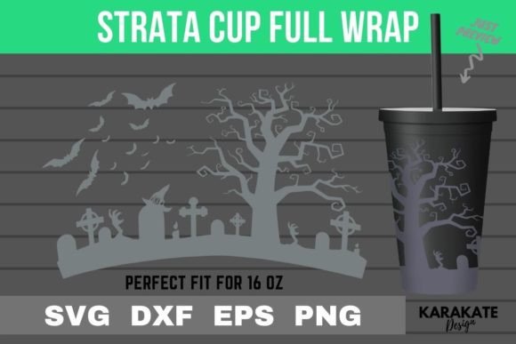 Halloween Grave Graphics for Crafters & Cup Wraps