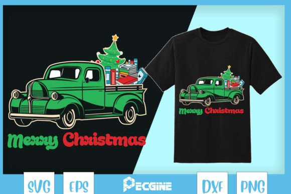 Merry Christmas Truck Design for Crafters