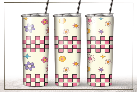 Retro Groovy Pastel Graphics for Crafts and Branding